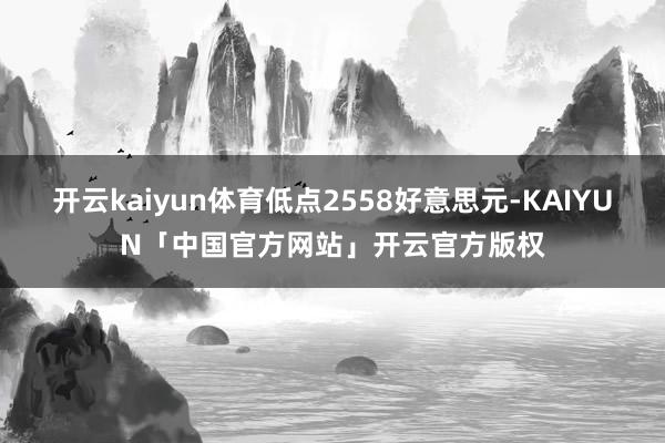 开云kaiyun体育低点2558好意思元-KAIYUN「中国官方网站」开云官方版权