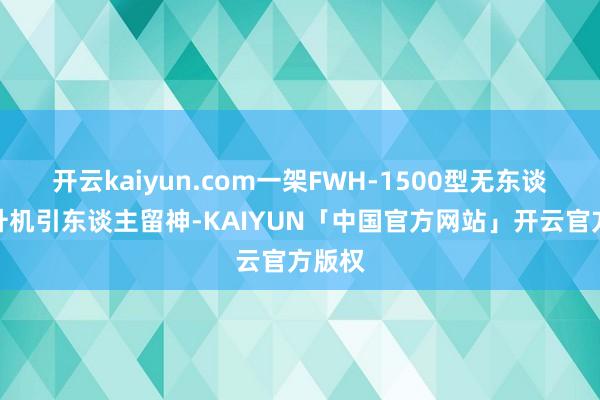 开云kaiyun.com一架FWH-1500型无东谈主直升机引东谈主留神-KAIYUN「中国官方网站」开云官方版权